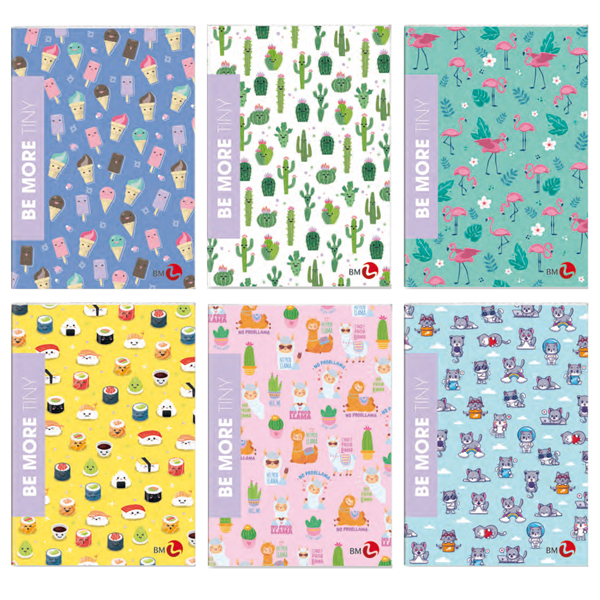 Maxiquaderno A4 36fg+2 100gr 5mm c/margine Be More TINY BM