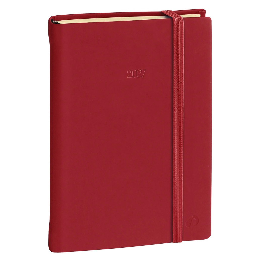 Agenda giornaliera Daily 21 Prestige 15x21cm Silk bordeaux 2027 Quo Vadis