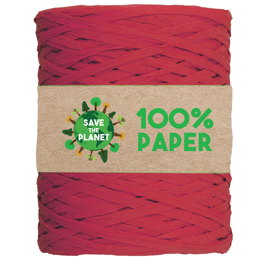 Rafia in carta 100mt colore rosso 07 Brizzolari