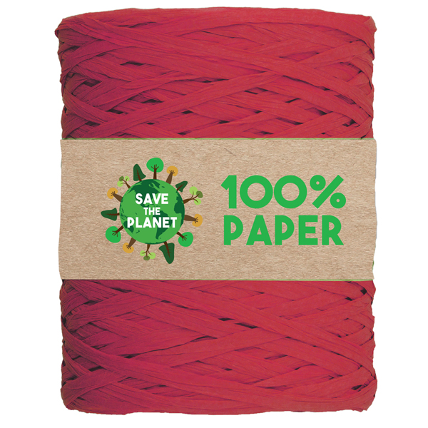 Rafia in carta 100mt colore rosso 07 Brizzolari