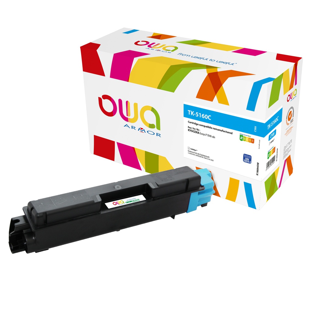Armor Toner Ciano Compatibile per Kyocera Ecosys P7040cdn_12.000pag
