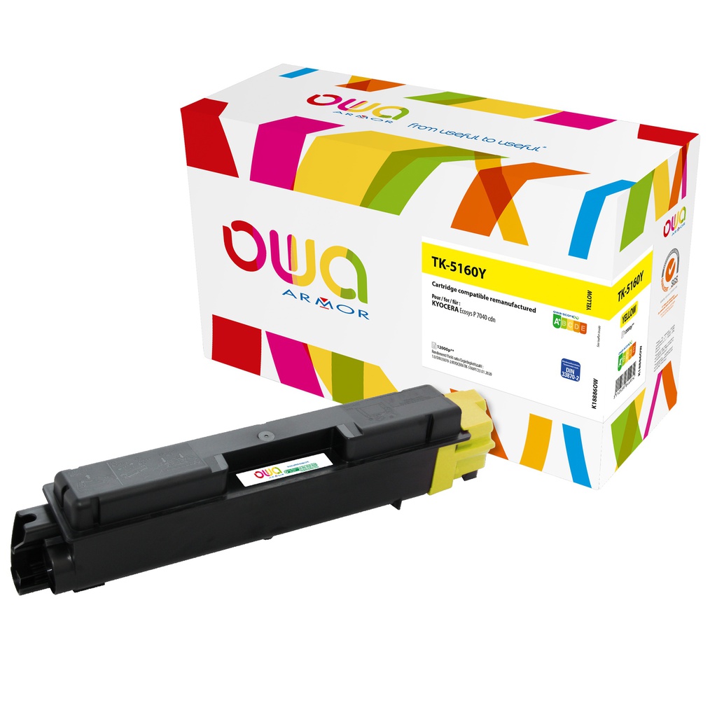 Armor Toner Giallo Compatibile per Kyocera Ecosys P7040cdn_12.000pag