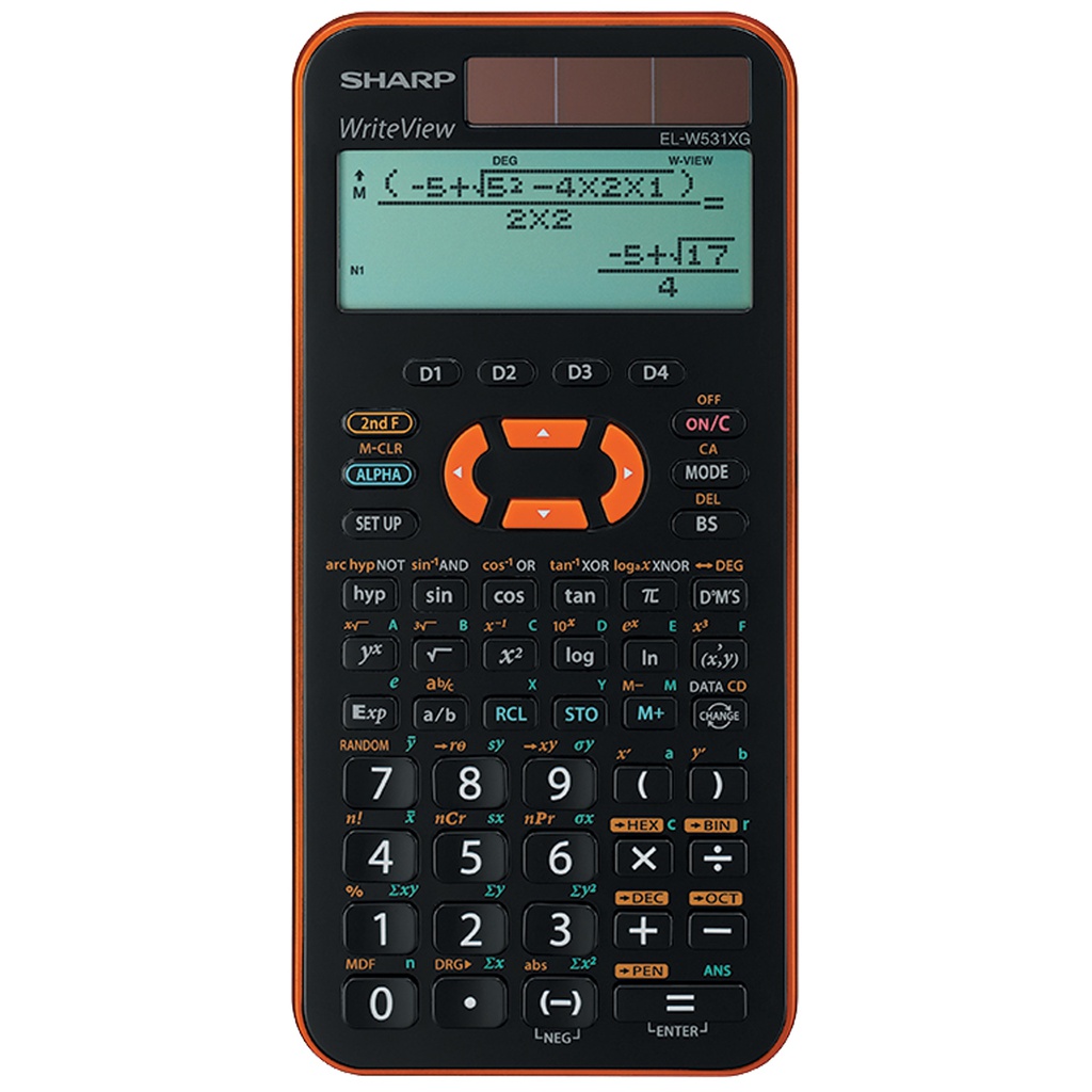 Sharp Calcolatrice Scientifica EL-W531XG-Arancione