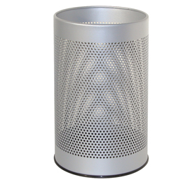 CESTINO TONDO 15LT GRIGIO IN METALLO FORATO