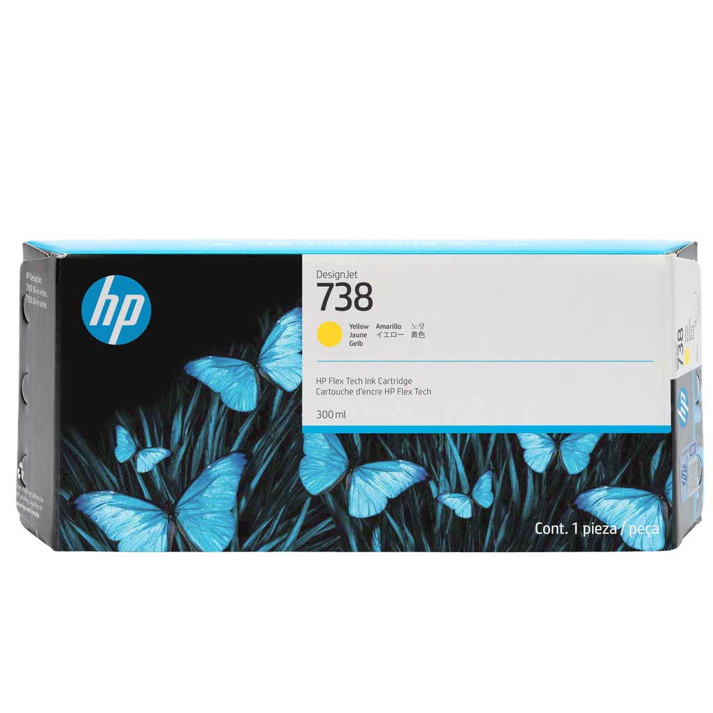 Hp Cartuccia DesignJet Ink 738M Giallo -300 ml