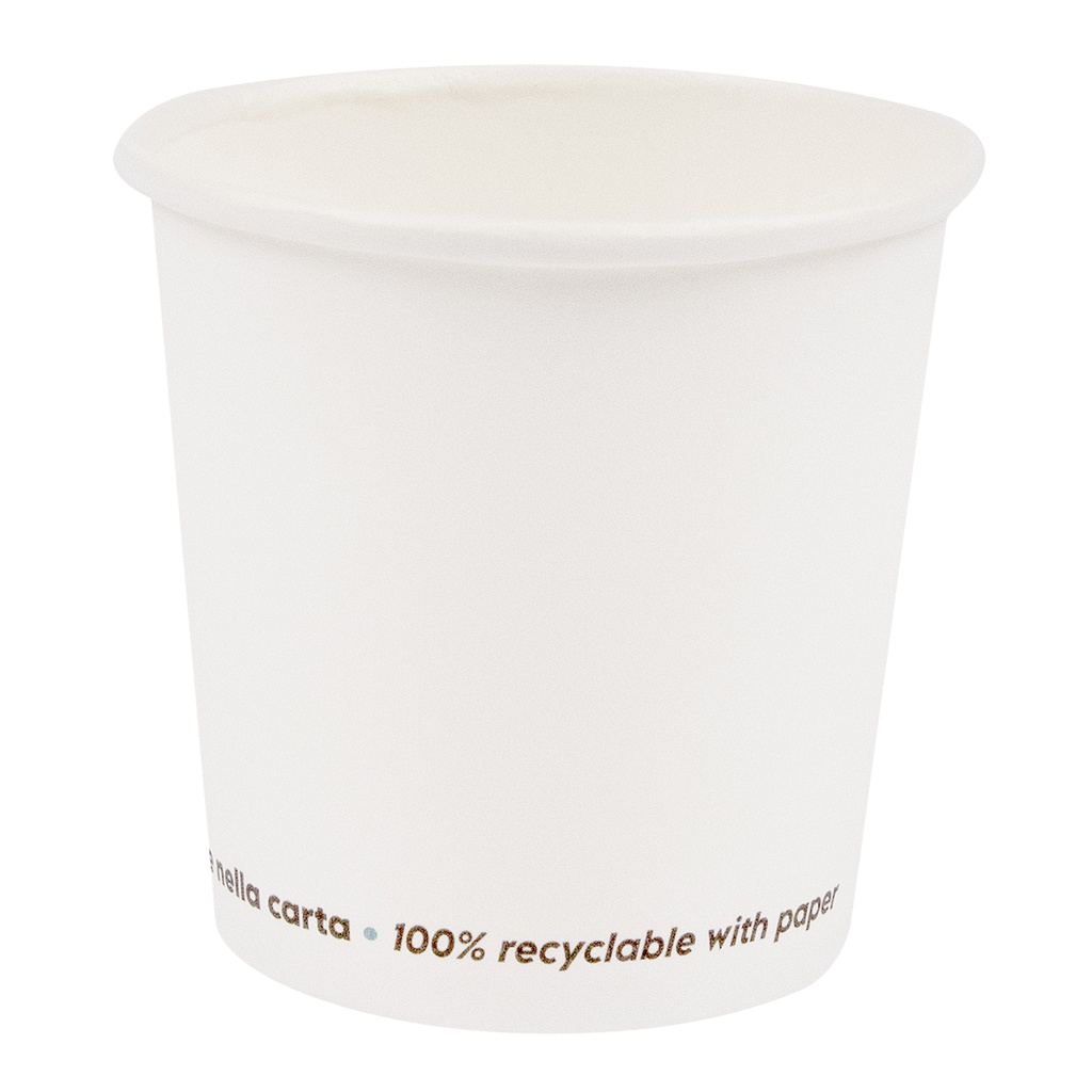 50 Bicchieri in carta 200ml bianco Signor Bio