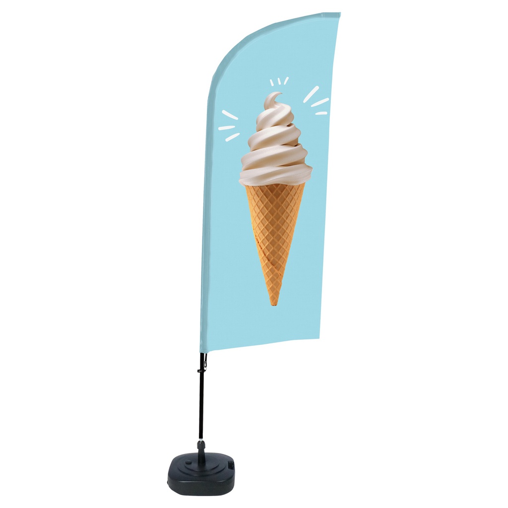 Bandiera a vela GELATO con base riempibile