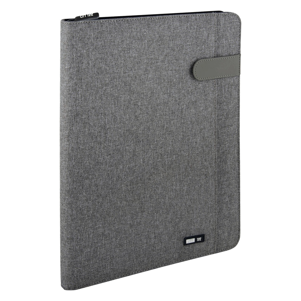 Portablocco Flap tessuto tecnico f.to A4 grigio City Time