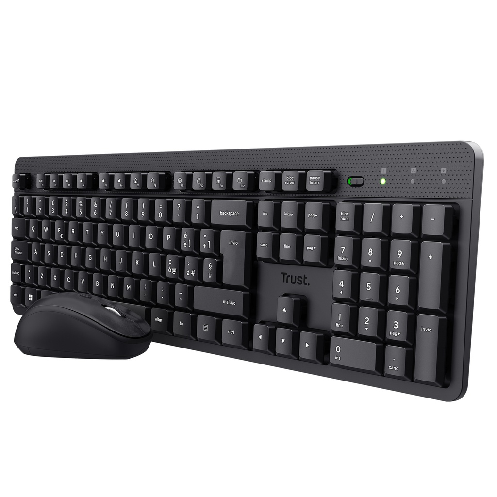 Set tastiera +Mouse Wireless ultrasilenzioso TKM-360-Trust