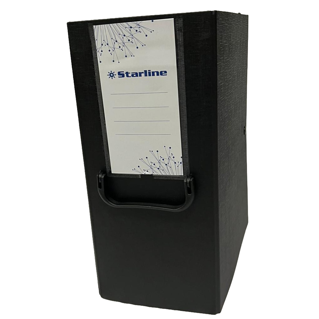 Scatola archivio c/maniglia nero dorso 20cm Starline