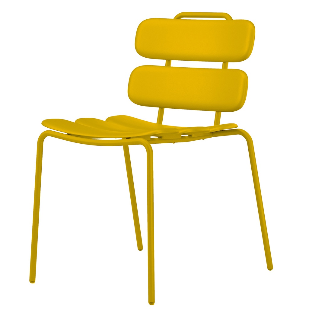 Seduta collettivitA' Lemon s/braccioli giallo Unisit