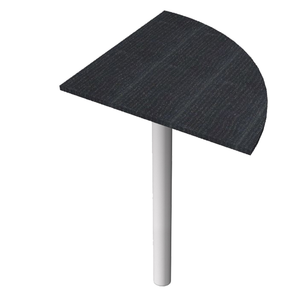 ANGOLARE 90  NERO VENATO + GAMBA SUPPORTO GRIGIO ALL. x SCRIVANIE EASY