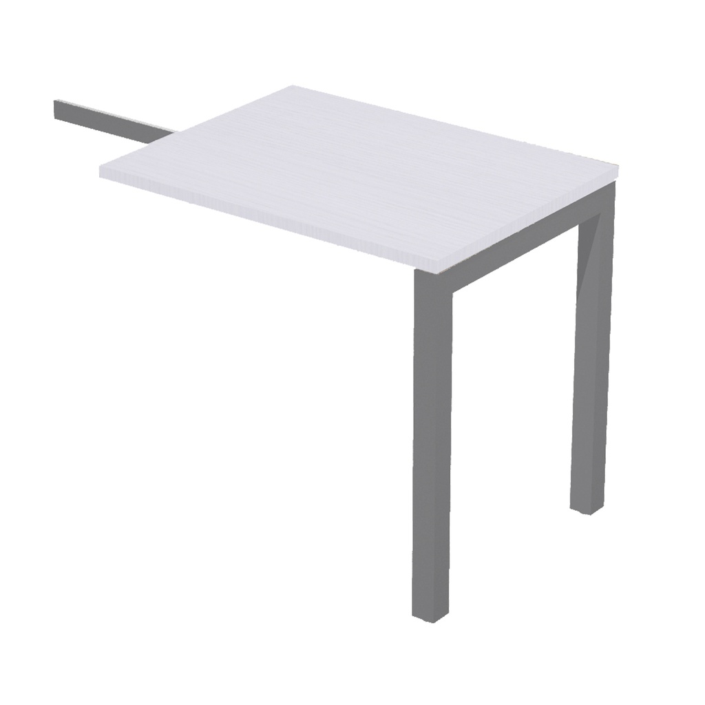 ALLUNGO REVERSIBILE DX/SX 80x60cm BIANCO gamba ANTRACITE per SCR. AGORA'