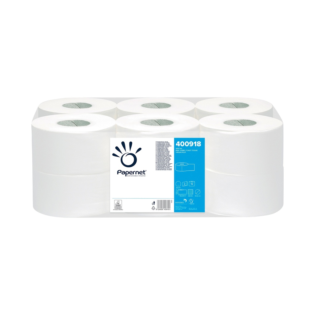 Carta igienica MINI Jumbo D19,5cm - 152mt Ecolabel Papernet