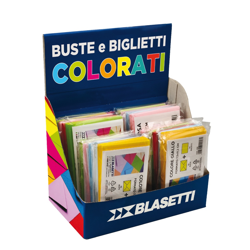 Expo 20 conf. da 10 buste e biglietti formati e colori assortiti Blasetti