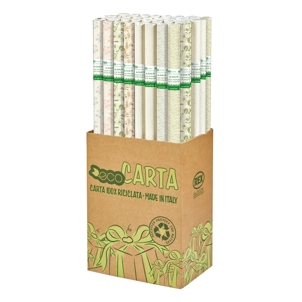 Rotolo carta regalo Erba 70cmx2mt fantasie assortite Sadoch
