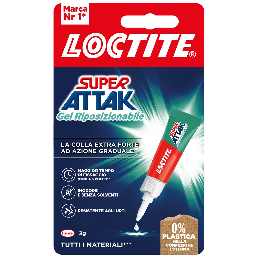 Colla Loctite Super Attak Gel Riposizionabile 3gr
