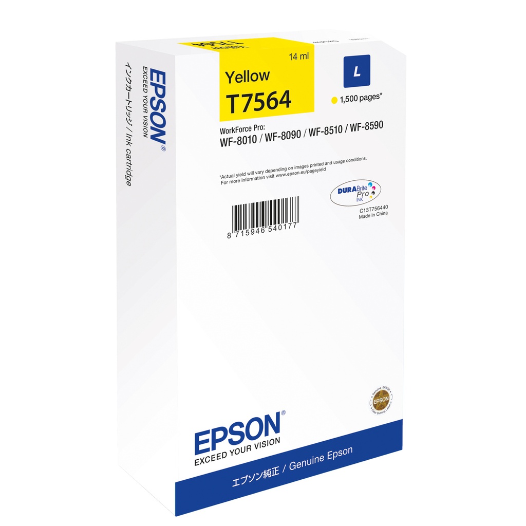 TANICA INCHIOSTRO A PIGMENTI GIALLO EPSON DURABRITE ULTRA, L WF-8xxx Series