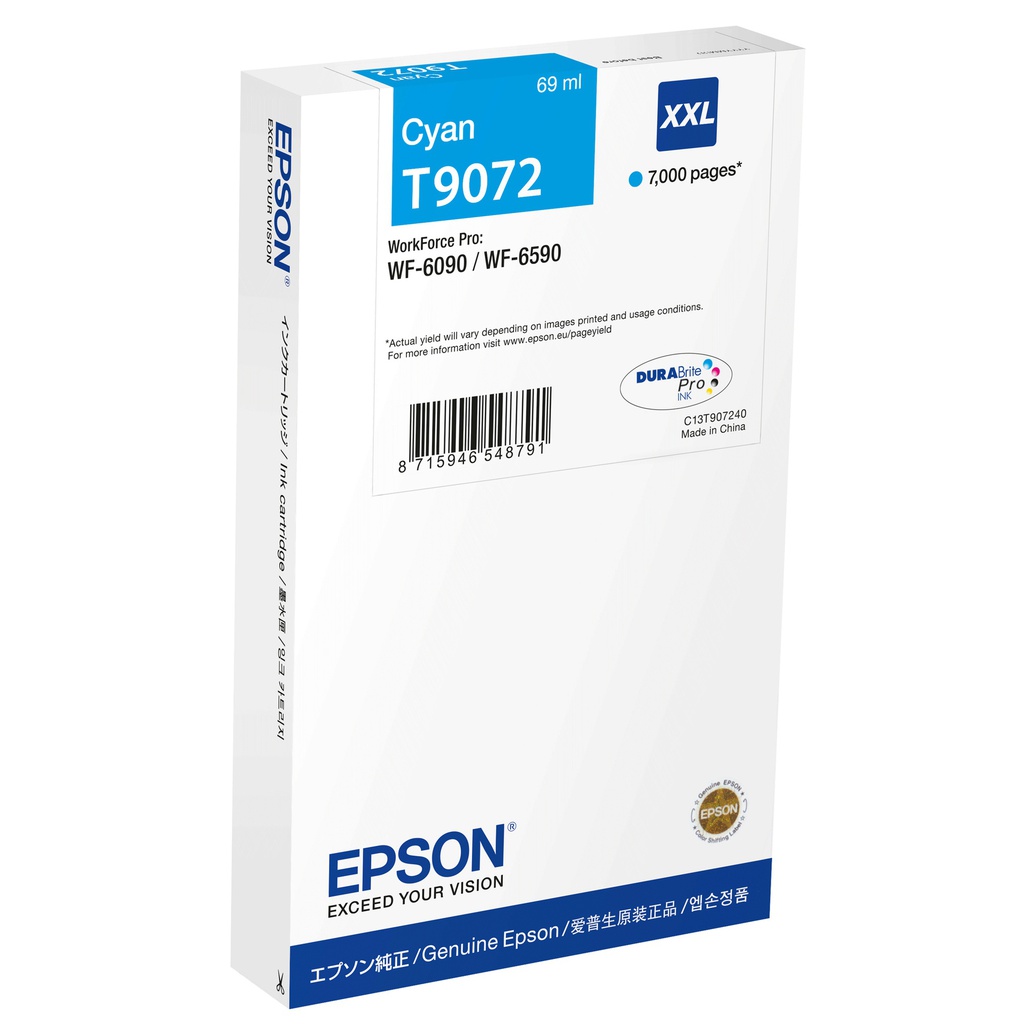 TANICA INCHIOSTRO A PIGMENTI CIANO EPSON DURABRITE ULTRA XXL