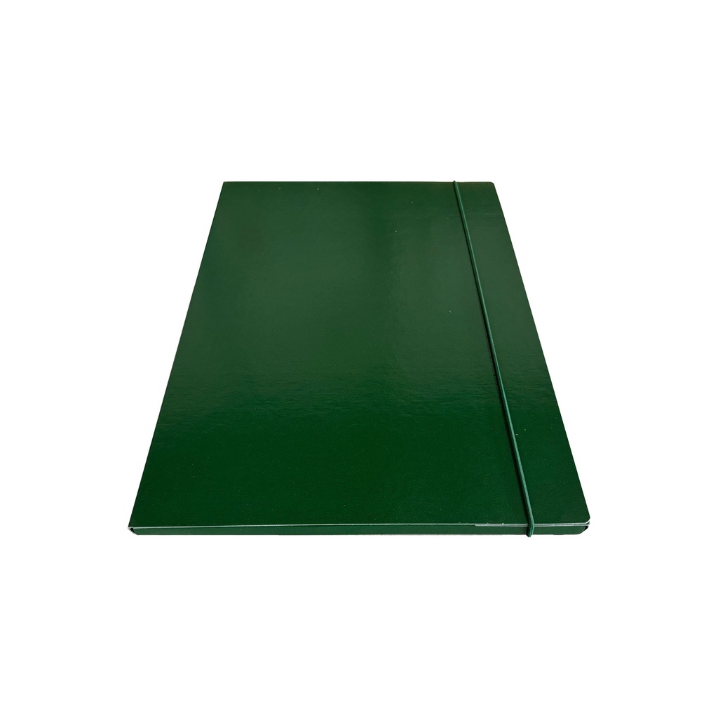 Cartella c/elastico tondo verde dorso 1cm Starline