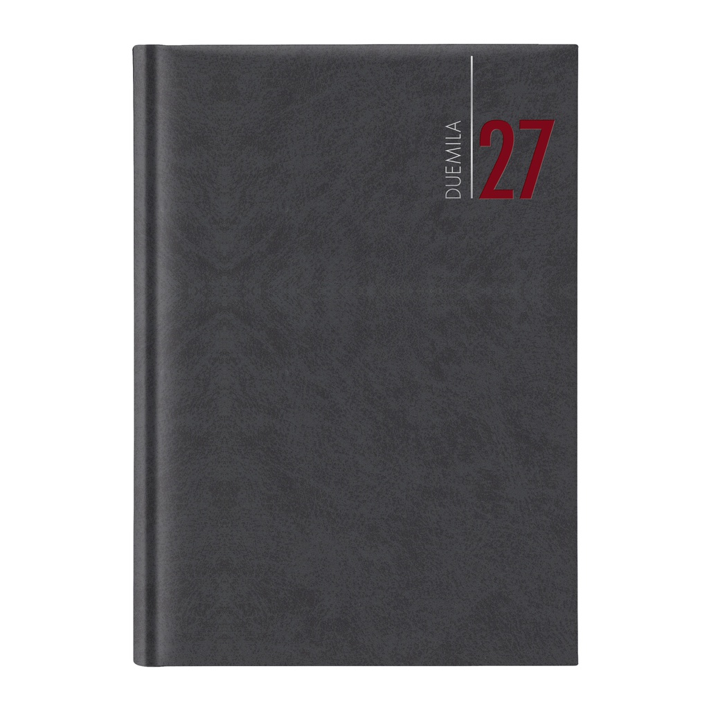 Agenda settimanale 2027 dim.17x24cm cop. in carta imbottita nero