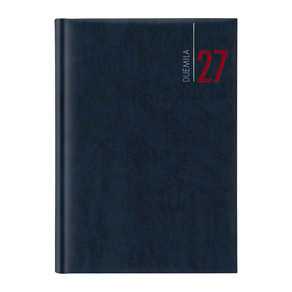 Agenda settimanale 2027 dim.17x24cm cop. in carta imbottita blu