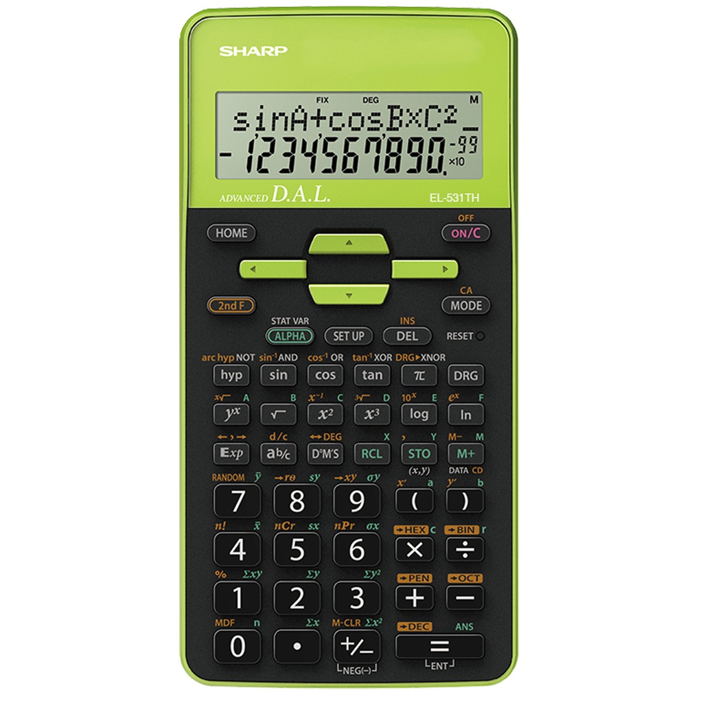 Sharp Calcolatrice scientifica Verde EL531THBGR