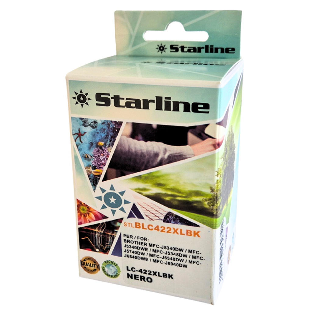 Starline Cartuccia Nero per Brother LC-422XLBK