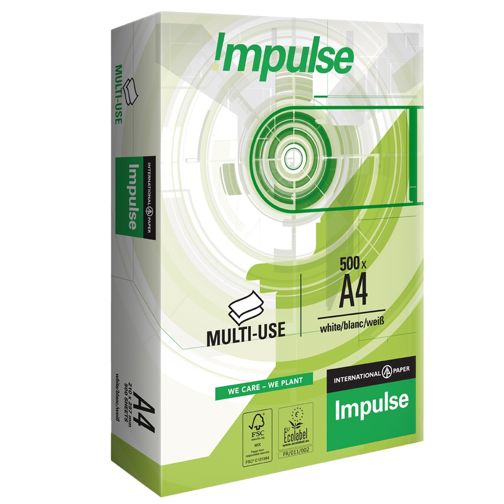 Carta da fotocopie A4 75gr 500fg Bianca Impulse 75 (drop max 25 risme