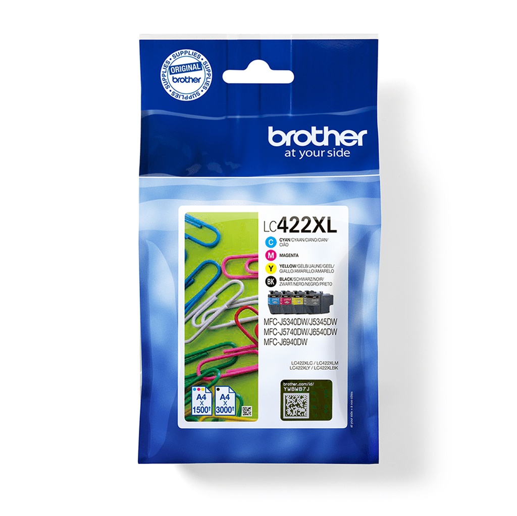 Brother kit 4 Cartucce BK/C/M/Y - 1.500PAG/3.000 PAG