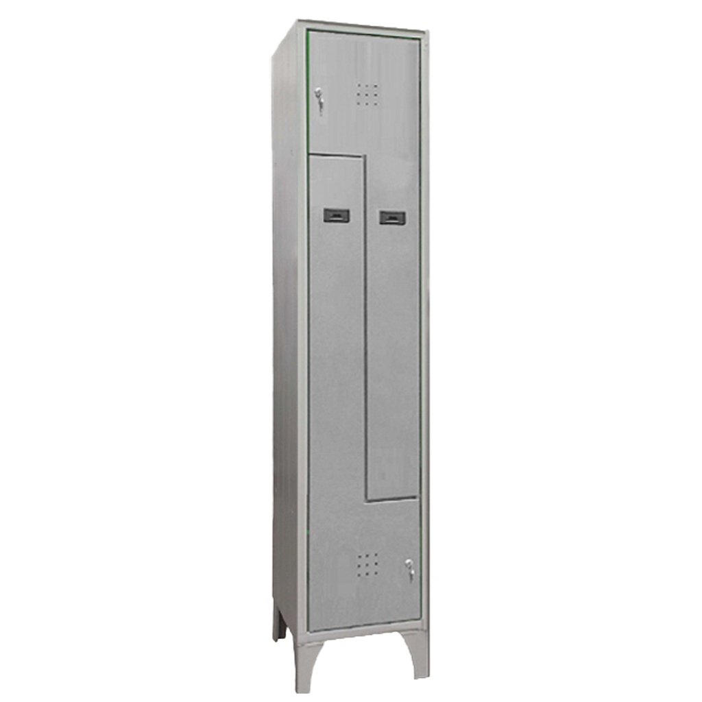 Armadio spogliatoio in metallo salvaspazio a 2 ante a L 40x50xH195cm grigio 717/