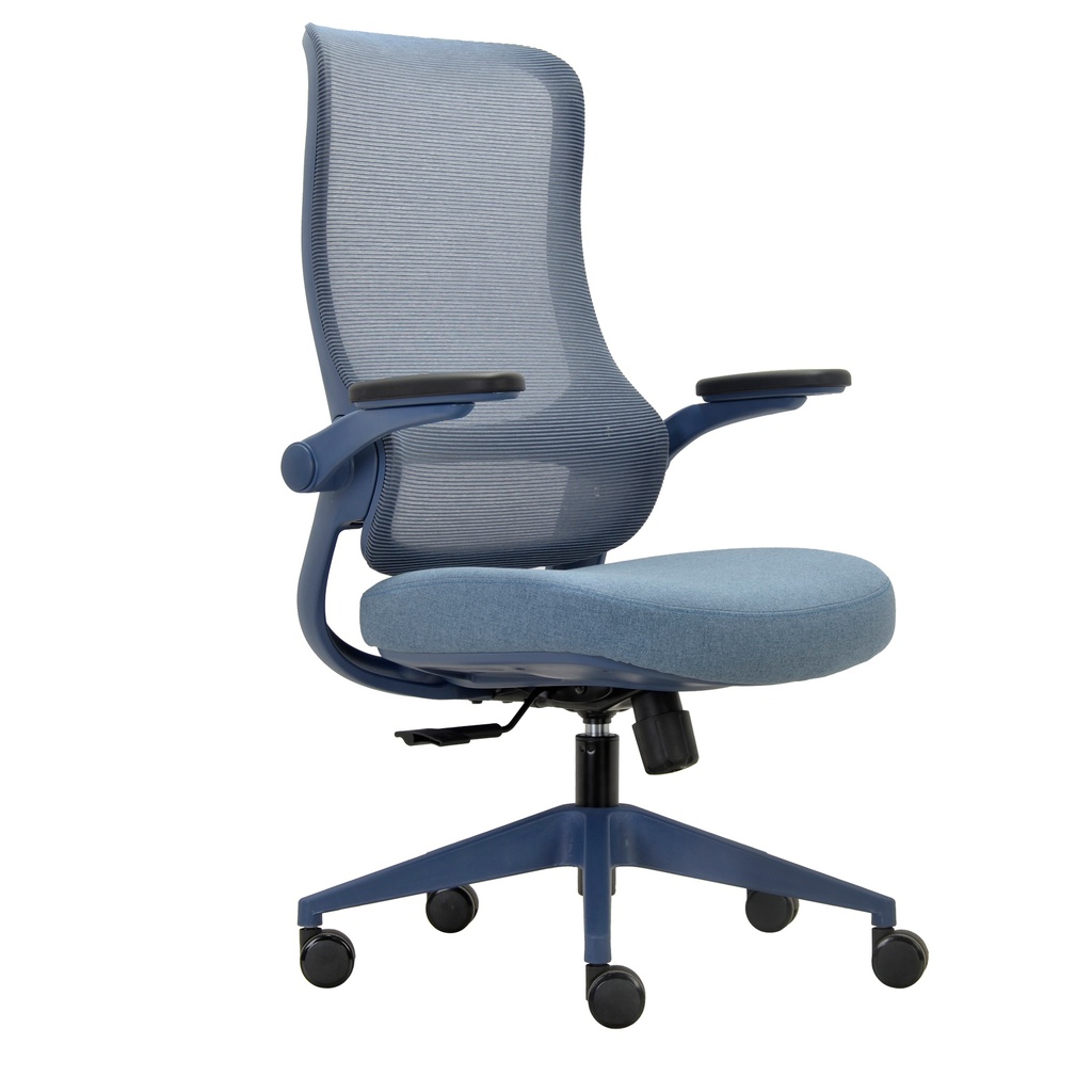 Seduta operativa ergonomica Aurora CHLN18 c/braccioli regolabili blu Unisit