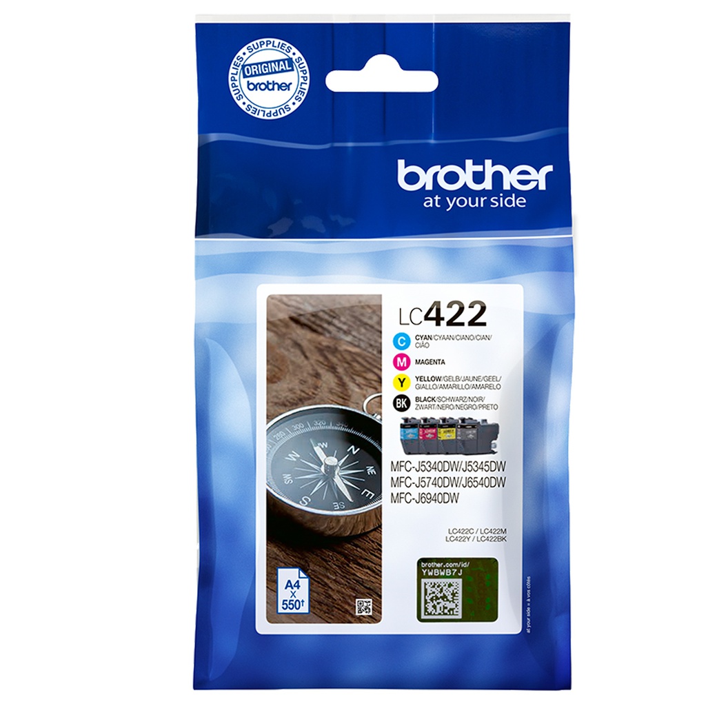 Brother Kit 4 cartucce BK/C/M/Y da 550 pag cad
