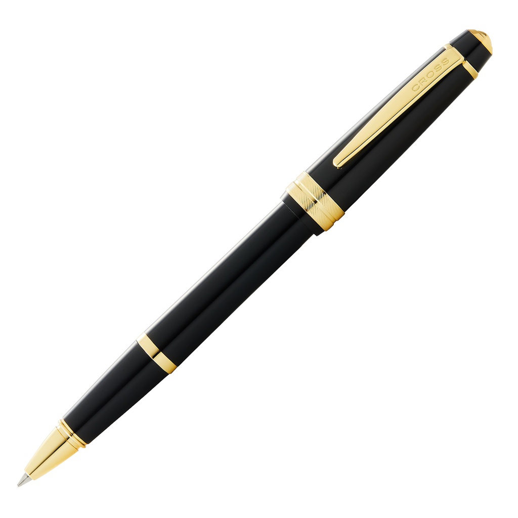 Penna roller Bailey Light punta F fusto nero/oro Cross