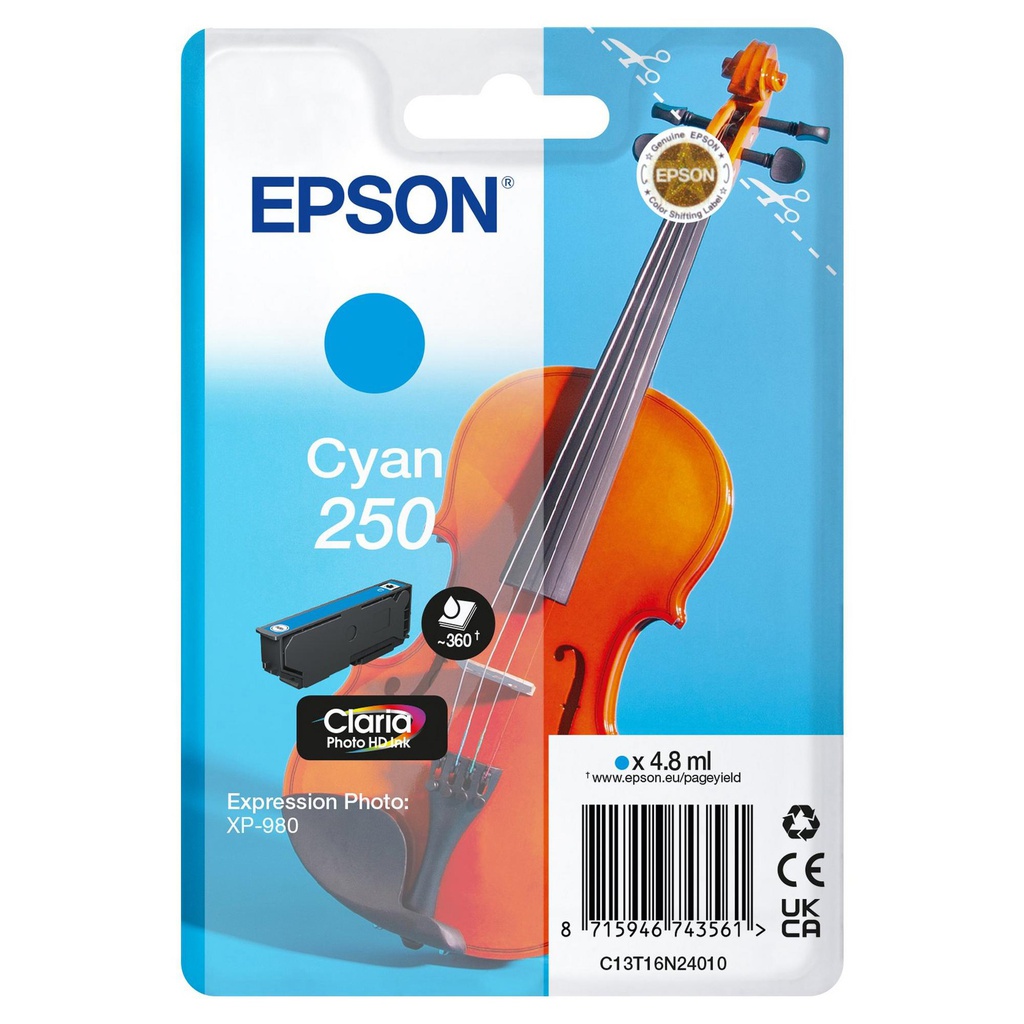 Epson Cartuccia Ciano_250 Claria Photo _4,8 ml