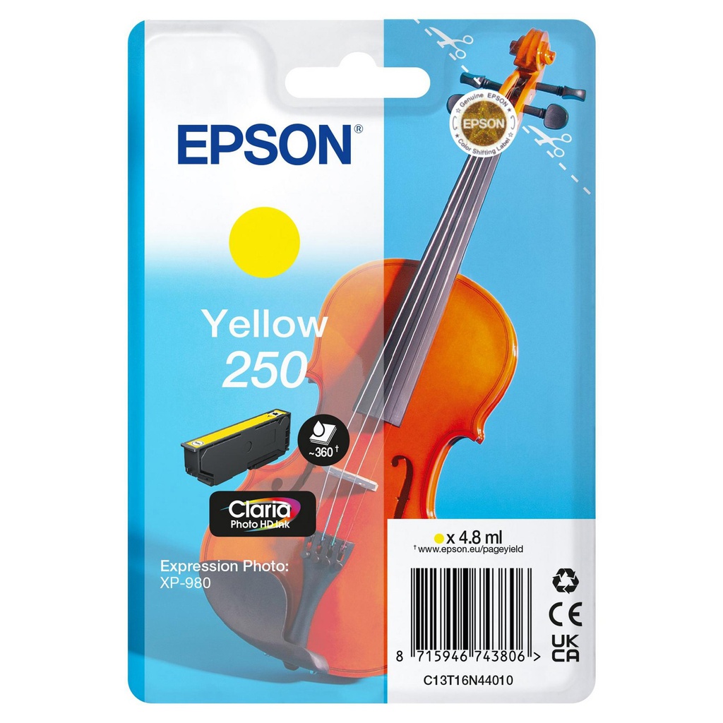 Epson Cartuccia Giallo_250 Claria Photo _4,8 ml