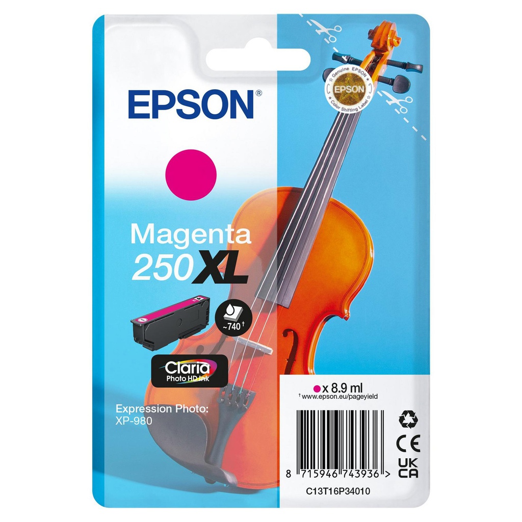 Epson Cartuccia Magenta_250XL Claria Photo _8,9 ml