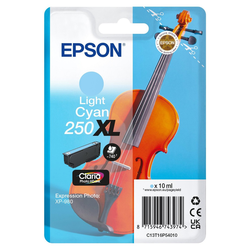 Epson Cartuccia Ciano Light_250XL Claria Photo 10 ml