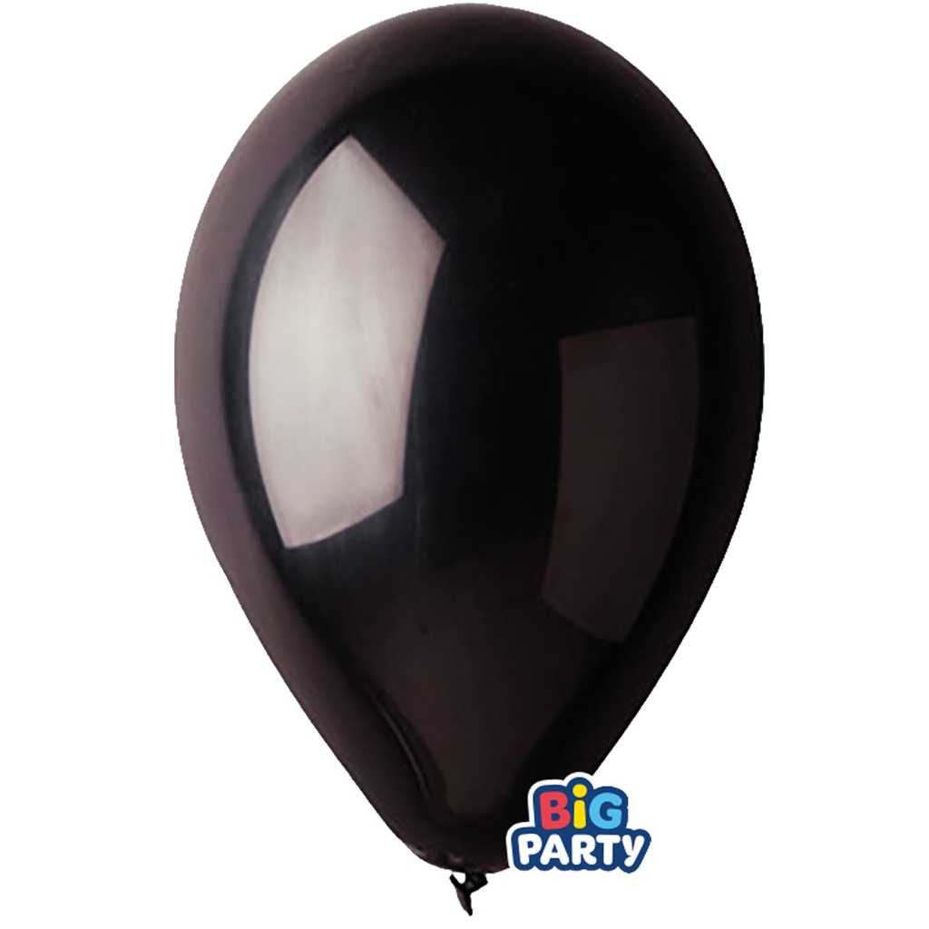 Busta 10 palloncini in lattice D30cm Nero Big Party