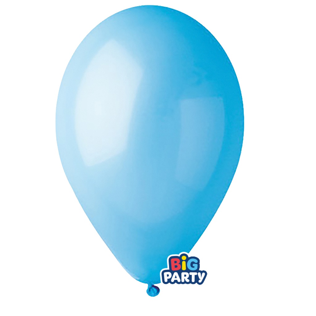 Busta 16 palloncini in lattice D26cm Celeste Big Party