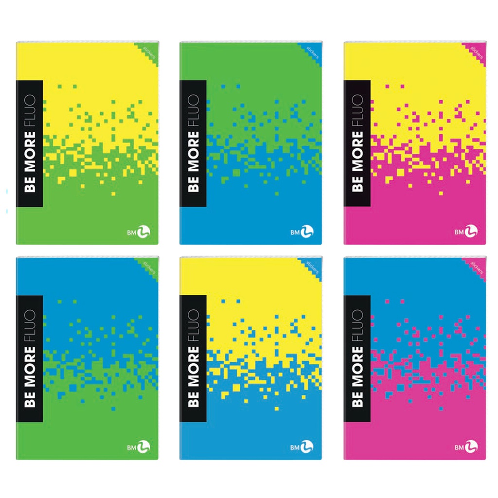 Maxiquaderno alta fogliazione A4 48fg+2 100gr 10mm Be More Fluo BM
