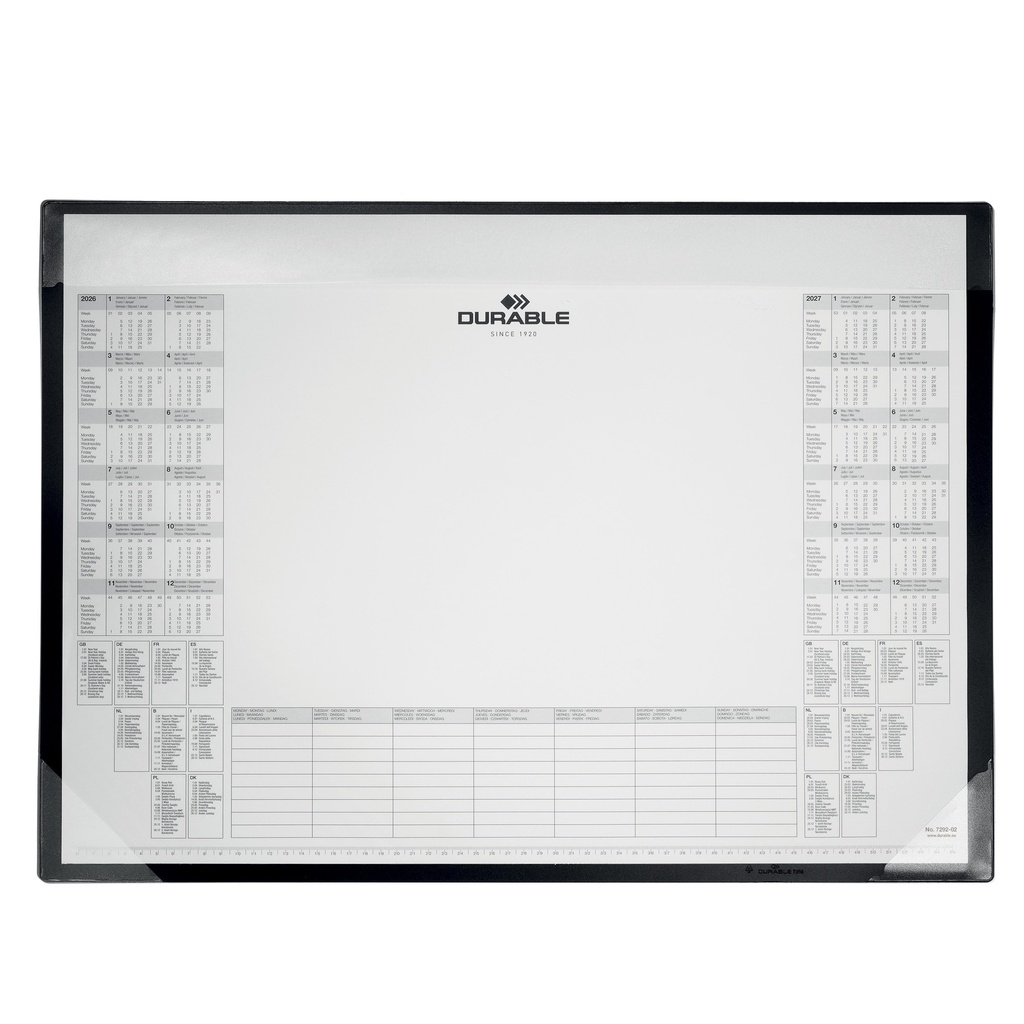 Sottomano in PP con 25fg c/calendario biennale 60x43cm Durable