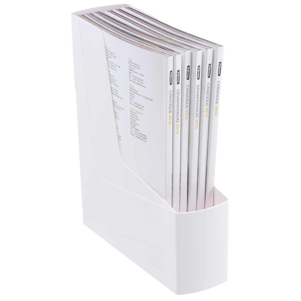 Portariviste G2D Bianco in PS riciclato 30x9x25,8cm Fellowes
