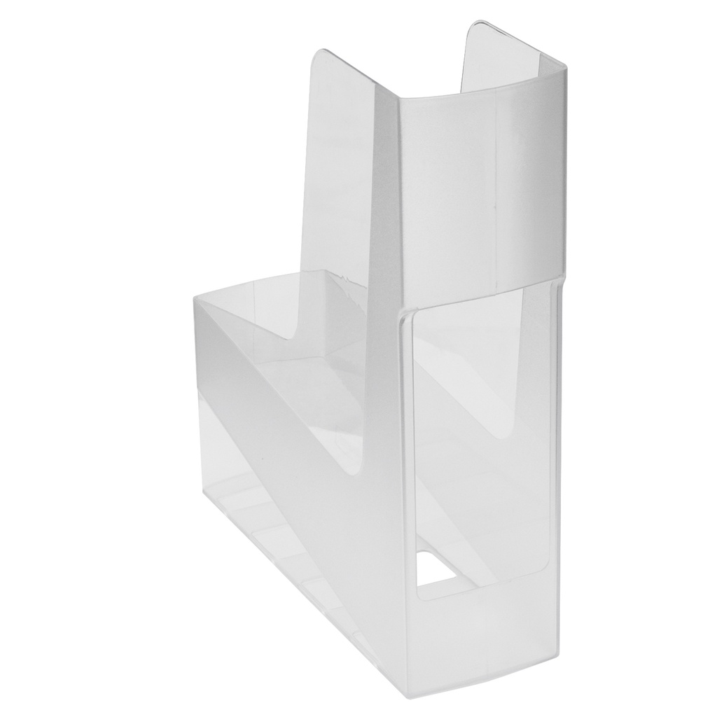 Portariviste G2D trasparente naturale in PS riciclato 30x9x25,8cm Fellowes