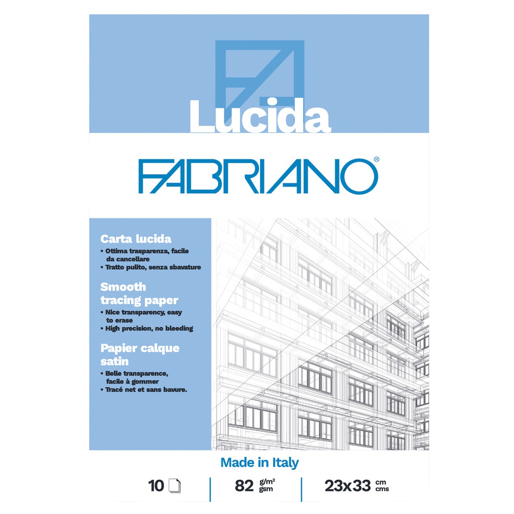 Blocco carta lucida 23x33cm 82gr 10fg Fabriano