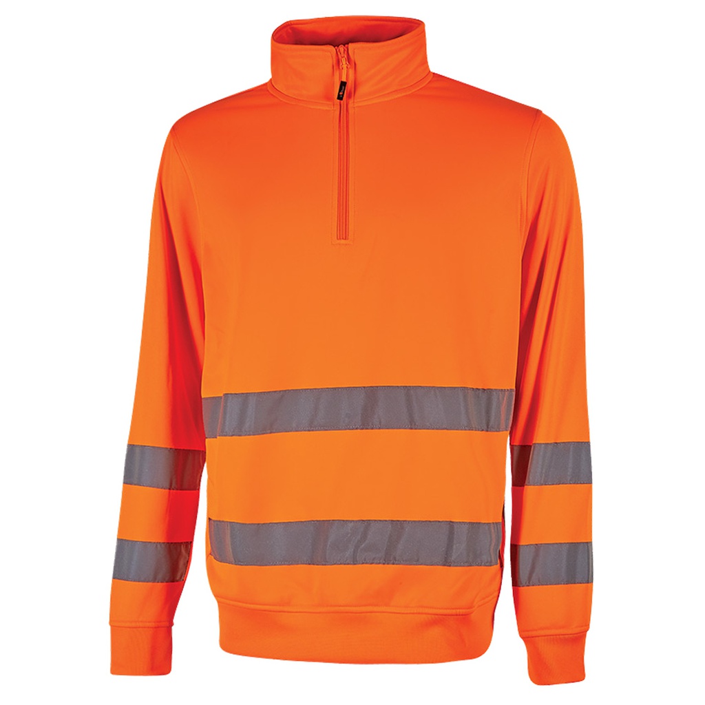 Felpa alta visibilitA' Felis mezza zip tg M arancio fluo U-Power