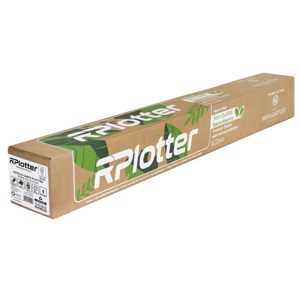 Carta plotter inkjet e laser bianco 914mm x 50mt 80gr in carta Navigator Company