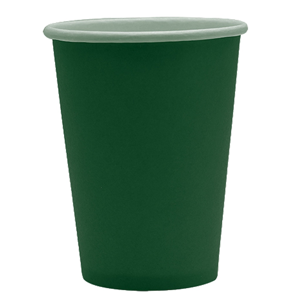 25 bicchieri 250cc Ecocolor biodegradabile verde bosco Big Party