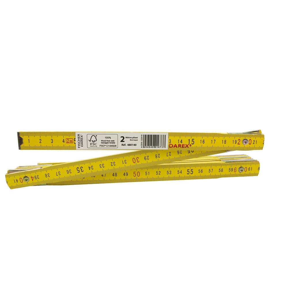 Metro pieghevole in legno 2m Fischer Darex