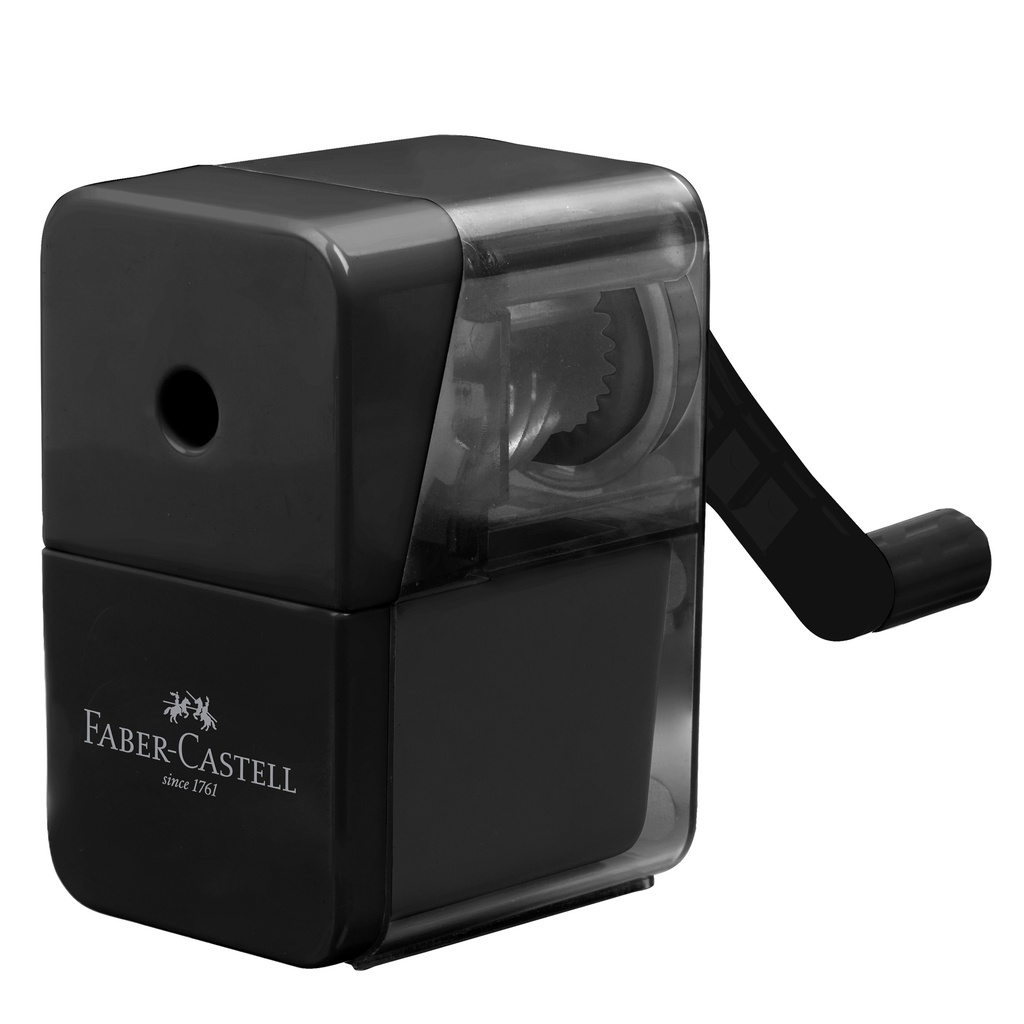 Temperamatite con manovella 1 foro nero Faber-Castell